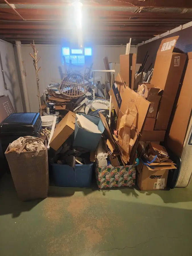 Roll-off dumpster container at job site for Concrete Dumpster Rental in Westport